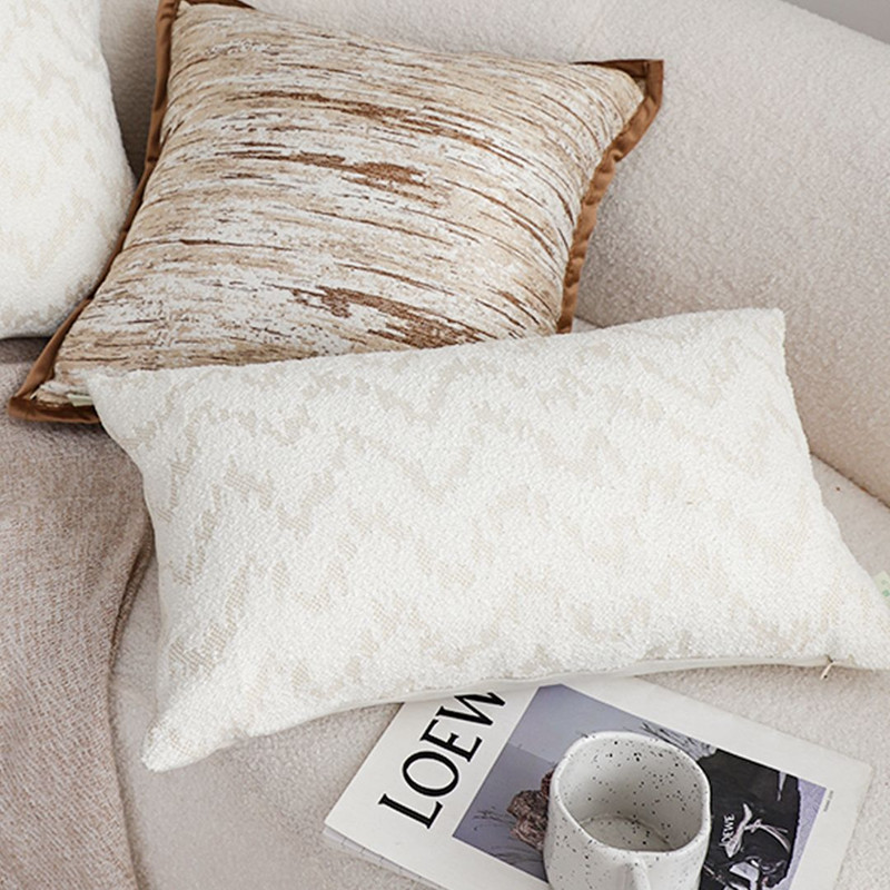 SOGA 30x50cm Long Rectangular Chevron Embroidered Lumbar Cushion Cover 2