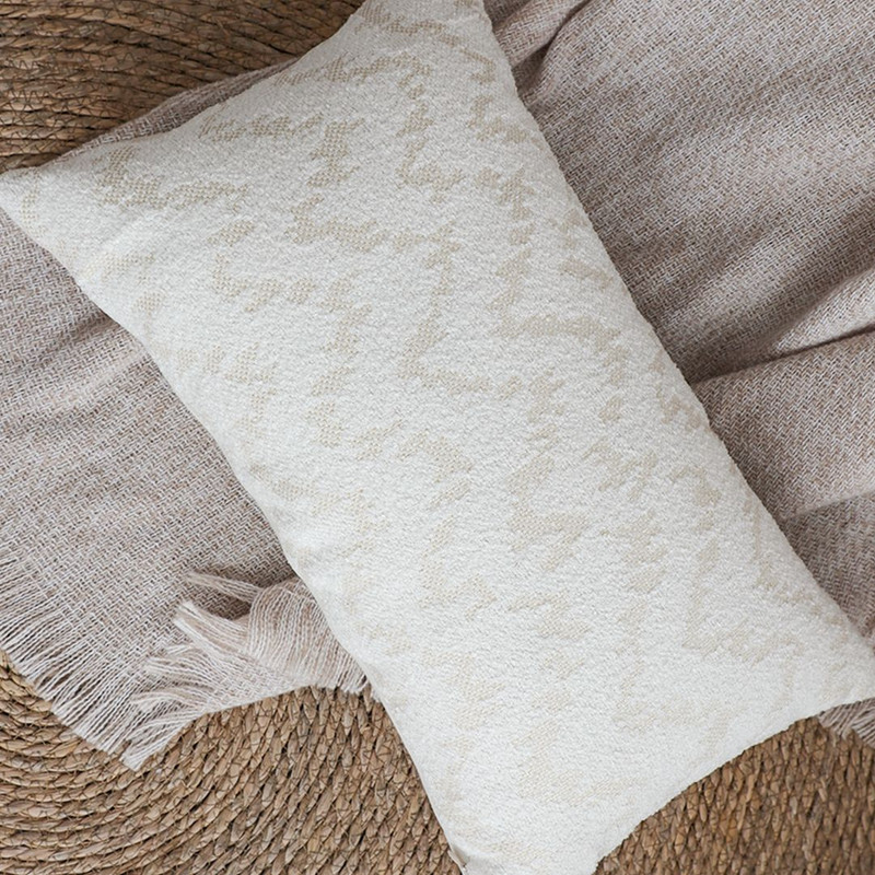 SOGA 30x50cm Long Rectangular Chevron Embroidered Lumbar Cushion Cover 4