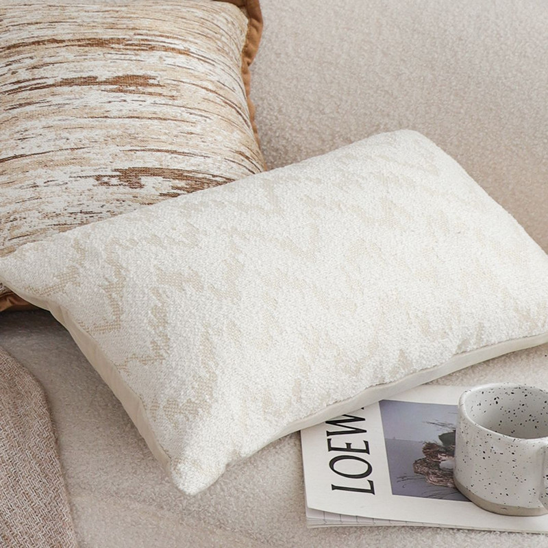 SOGA 30x50cm Long Rectangular Chevron Embroidered Lumbar Cushion Cover 6