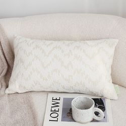 soga 30x50cm long rectangular chevron embroidered lumbar cushion cover