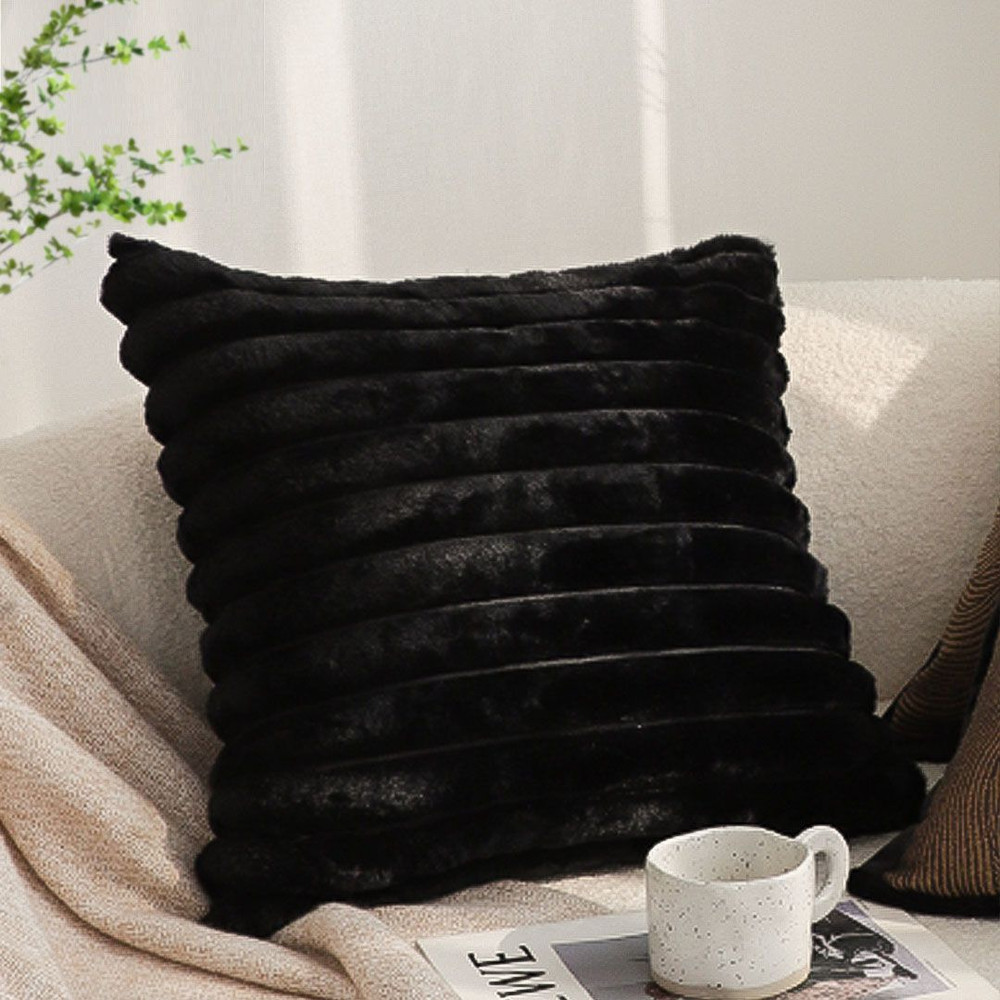 SOGA 45cm Medieval Raised Pattern Fringed Velvet Pillowcase 4