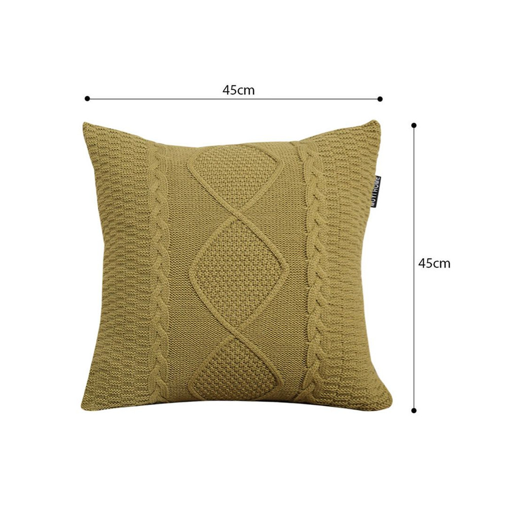 SOGA 45cm Retro Twisted Vine Rhombus Pillowcase 4