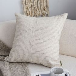 soga 45cm vibrant floral linen pillowcase – neutral beige