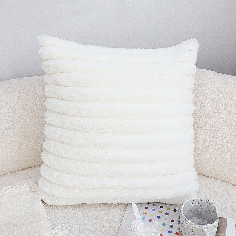 SOGA 45cm Elegant White Textured Pillowcase 0