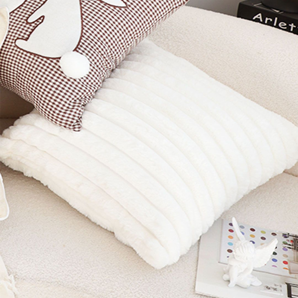 SOGA 45cm Elegant White Textured Pillowcase 5