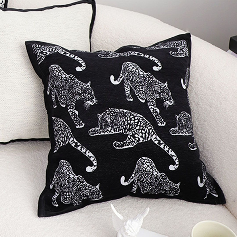 SOGA 45cm Bold Panther Black Pillowcases 2