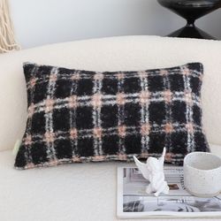 soga 30x50cm cozy plaid checkered pillowcase