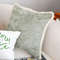 SOGA 45cm Sage Green Velvet Pillowcase With Faux Fur Trim 2