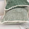 SOGA 45cm Sage Green Velvet Pillowcase With Faux Fur Trim 5