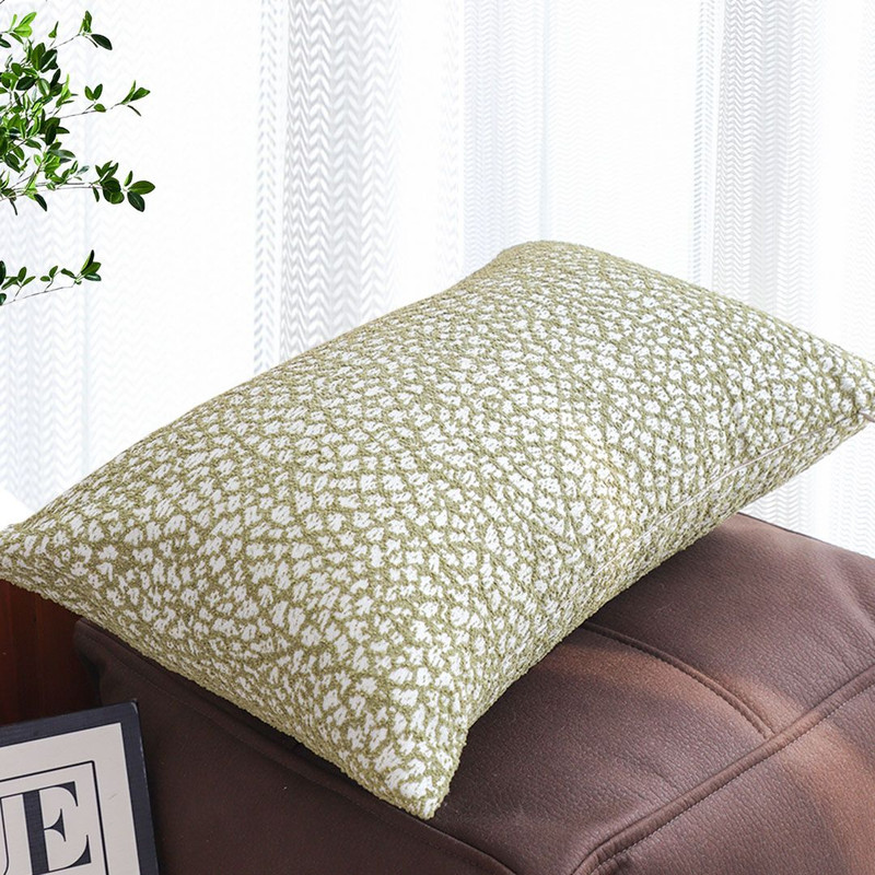 SOGA 30x50cm Rectangular Textured Pillowcase Olive Green Accent 5