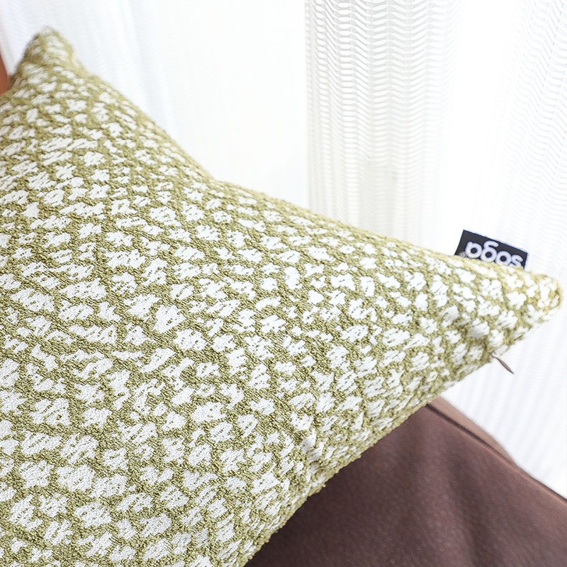 SOGA 30x50cm Rectangular Textured Pillowcase Olive Green Accent 6