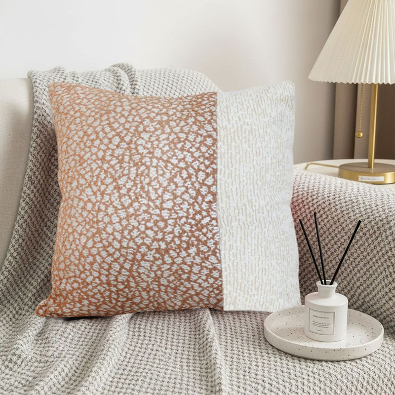 SOGA 45cm Chic Ivory  Gold Textured Pillowcase 3