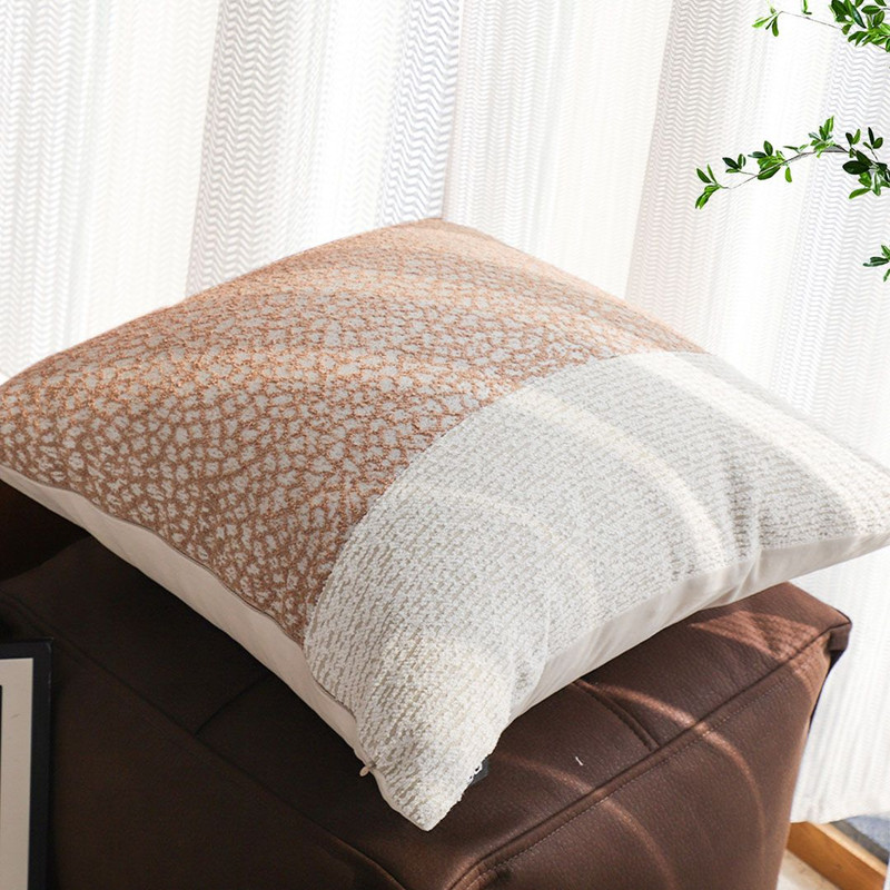 SOGA 45cm Chic Ivory  Gold Textured Pillowcase 5