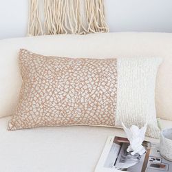 soga 30x50cm chic leopard print & solid ivory decorative pillowcase