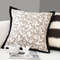SOGA 45cm Heart Patterned OffWhite Square Pillowcase With Black Trim 5