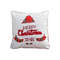 SOGA 45cm Merry Christmas To You Festive White Pillowcase With Red Green Accents 1