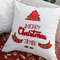 SOGA 45cm Merry Christmas To You Festive White Pillowcase With Red Green Accents 0