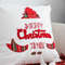 SOGA 45cm Merry Christmas To You Festive White Pillowcase With Red Green Accents 3