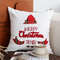 SOGA 45cm Merry Christmas To You Festive White Pillowcase With Red Green Accents 6