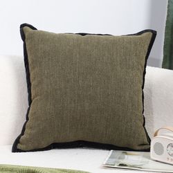 soga 45cm soft olive green square decorative pillowcase