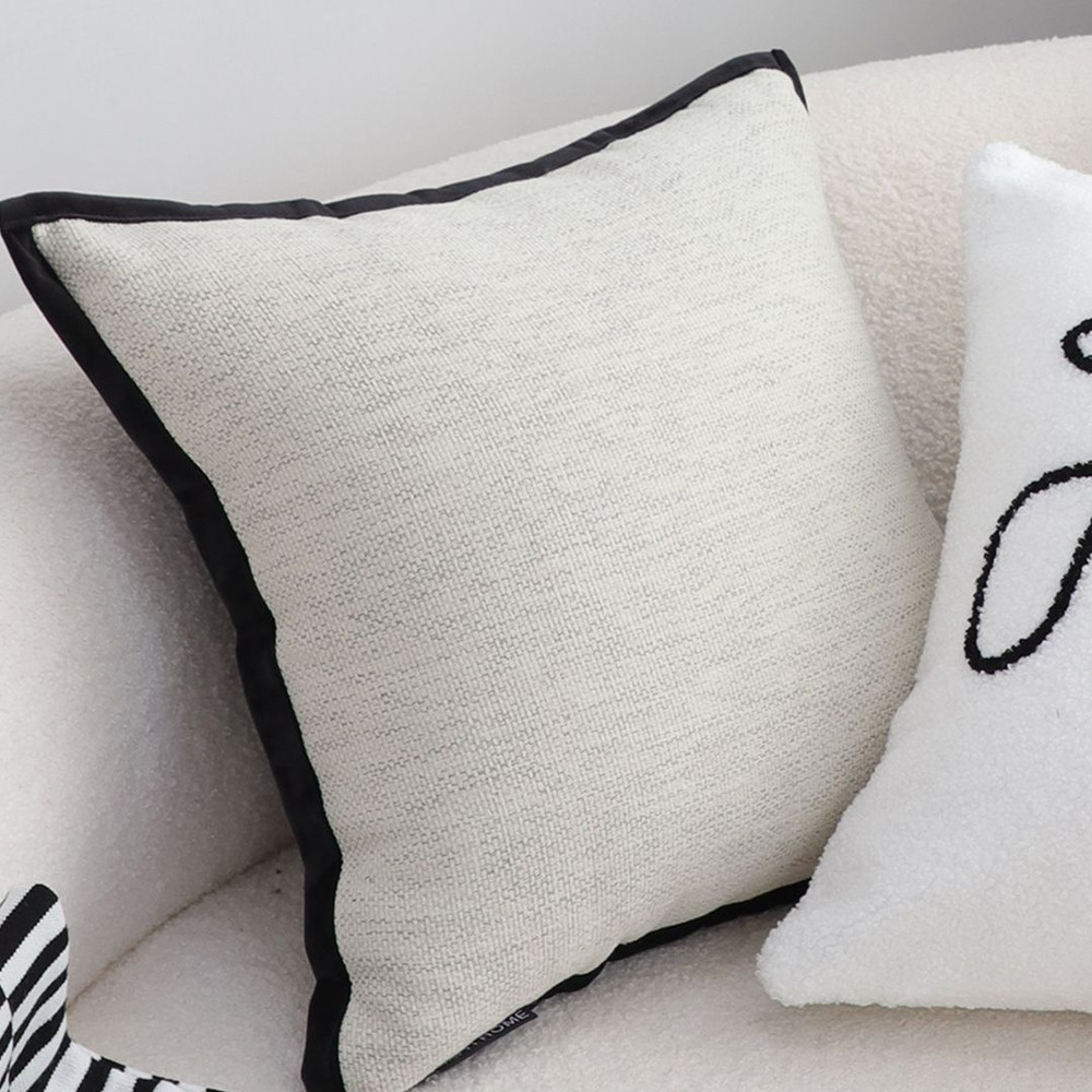 SOGA 45cm French Style Solid Texture Throw Pillowcase 6