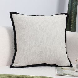 soga 45cm french style solid texture throw pillowcase