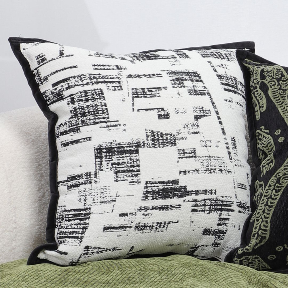 SOGA 45cm Modern Monochrome Grid Pillowcase 3