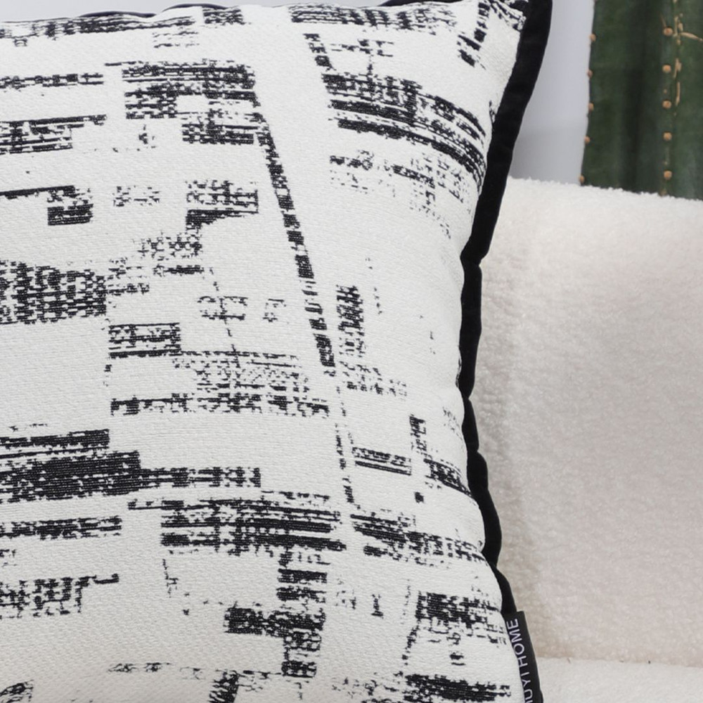 SOGA 45cm Modern Monochrome Grid Pillowcase 4