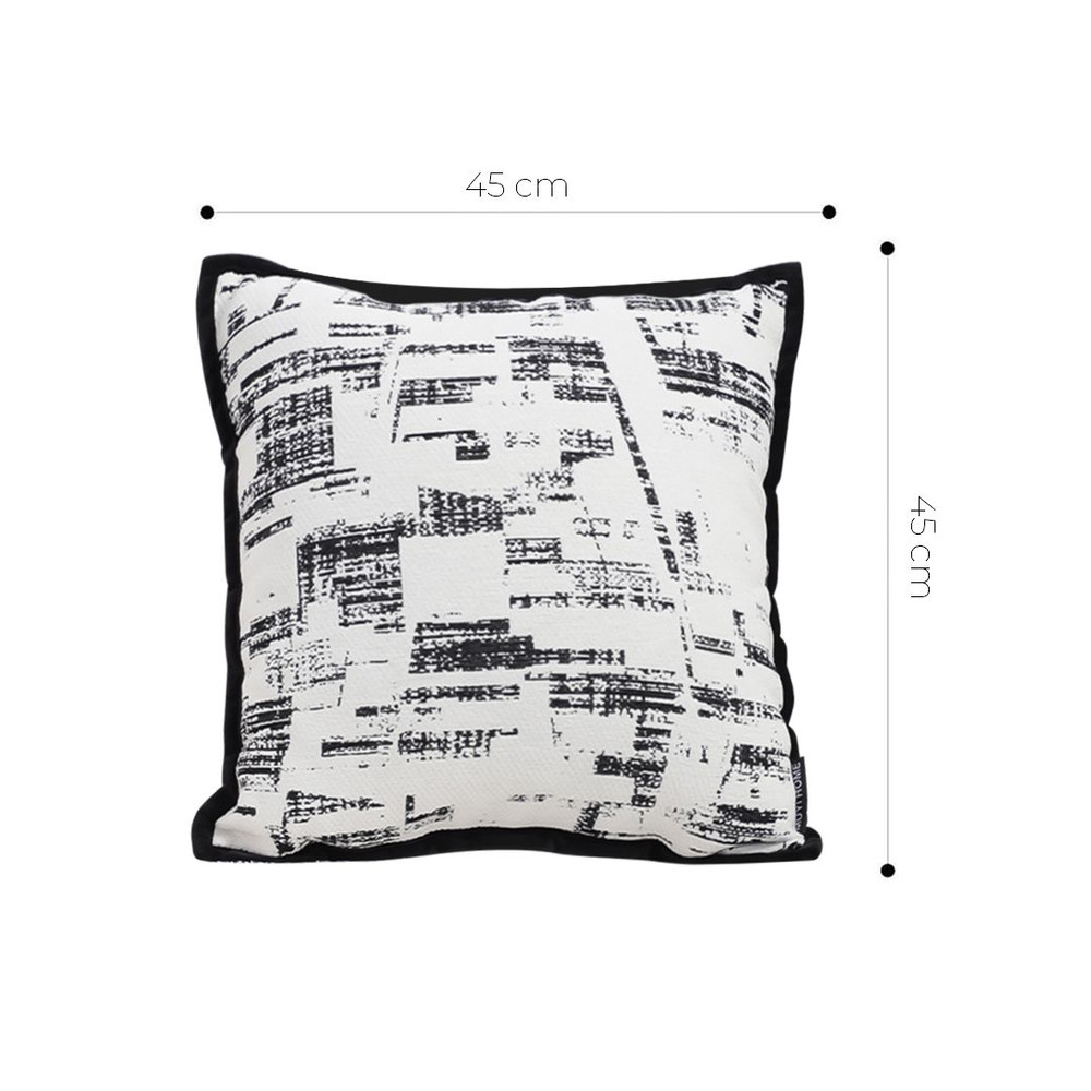 SOGA 45cm Modern Monochrome Grid Pillowcase 5