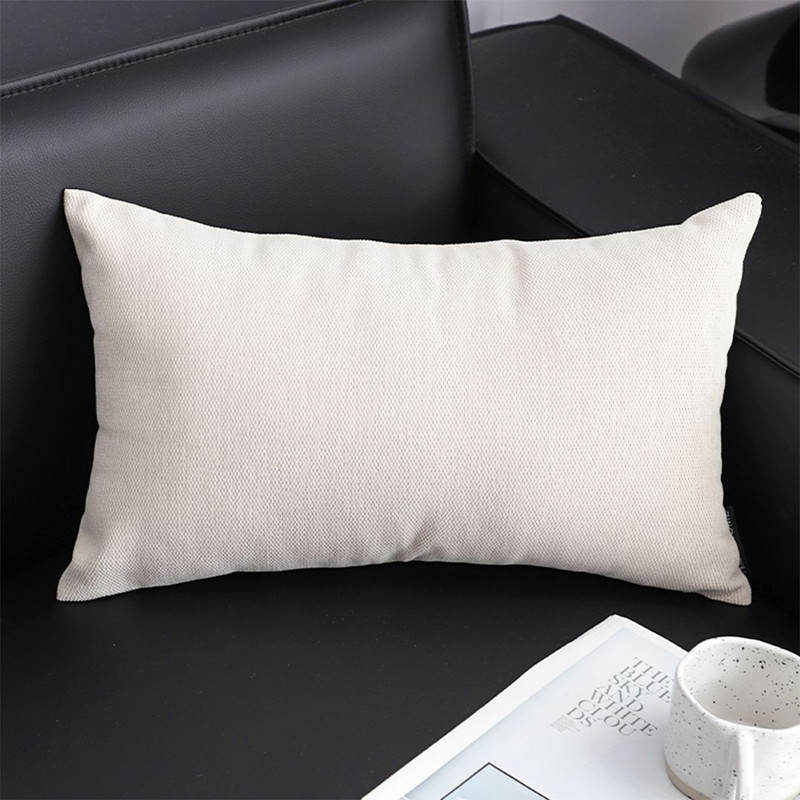 SOGA 30x50cm Luxe White Rectangular Lumbar Pillowcase 0