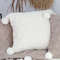 SOGA 45cm Luxurious Ivory Diamond Knit Throw Pillowcase With Pom Poms 6