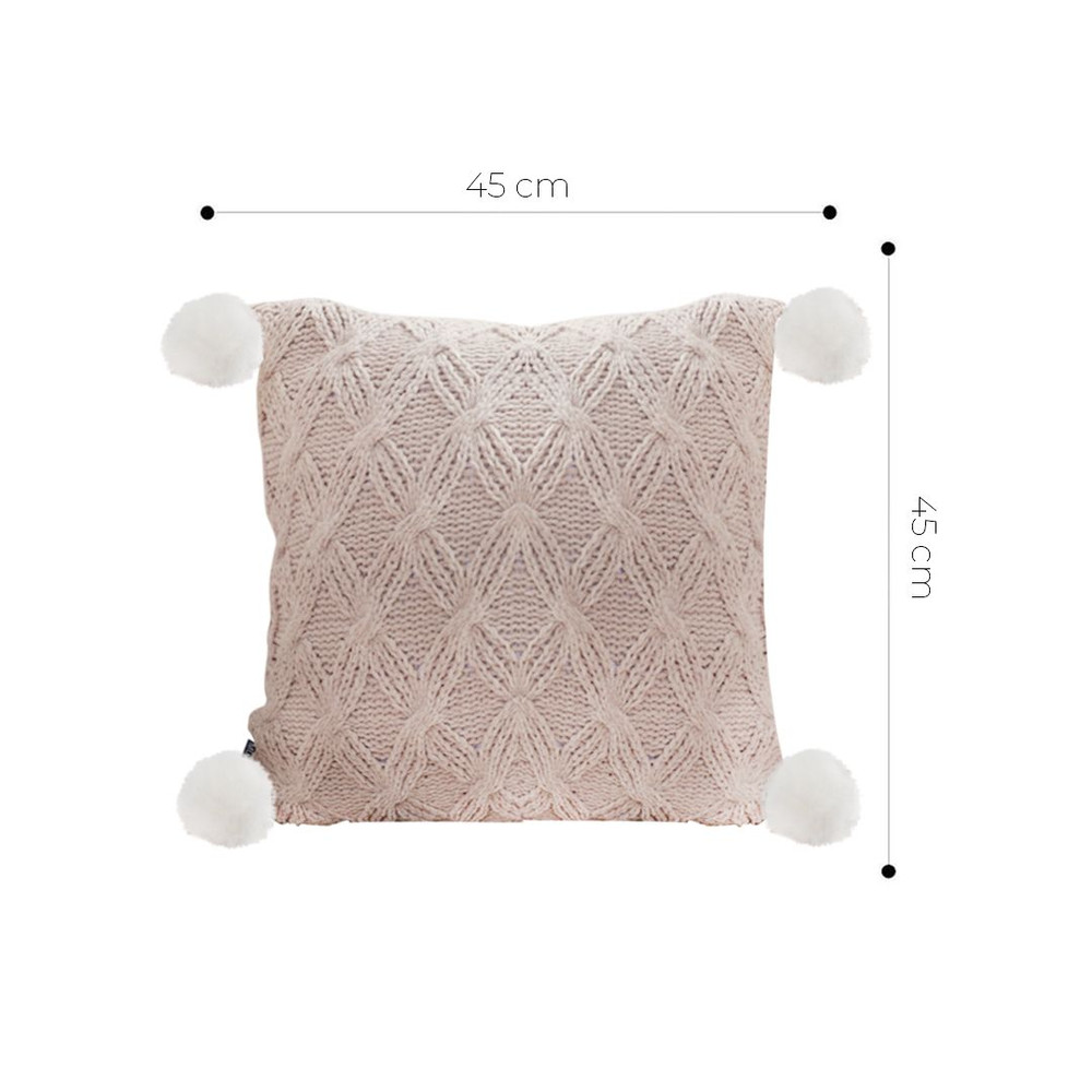 SOGA 45cm Diamond Knit Texture Brown Throw Pillowcase 4