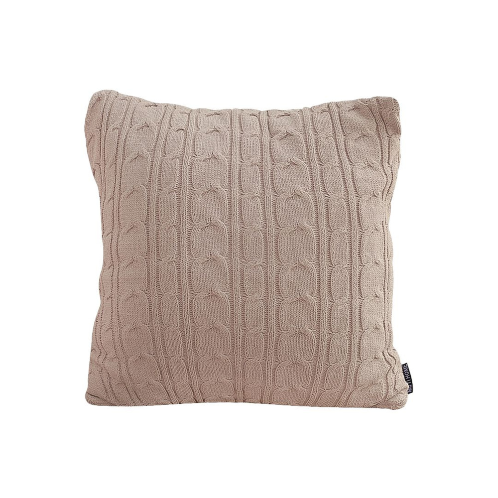 SOGA 45cm Dusty Rose Cable Knit Decorative Pillowcase 1