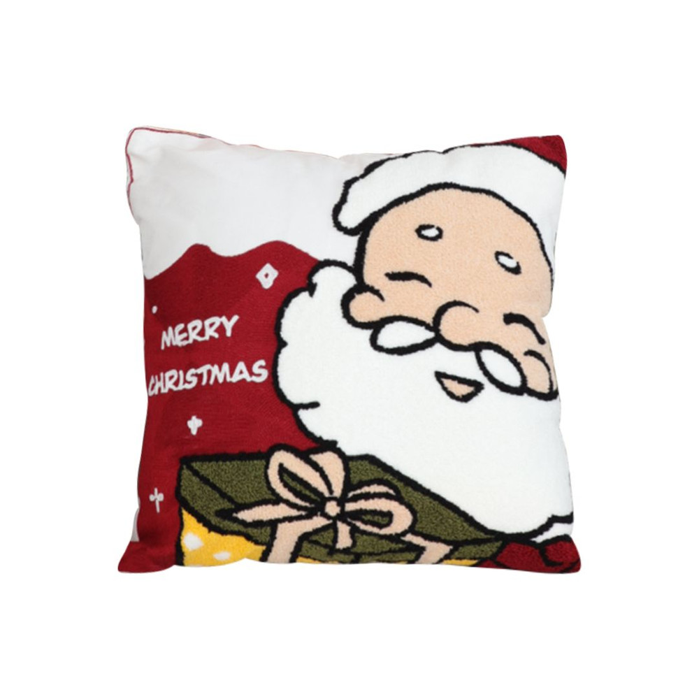 SOGA 45cm Embroidered Santa Claus Christmas Pillow Bring Home The Cheer 1