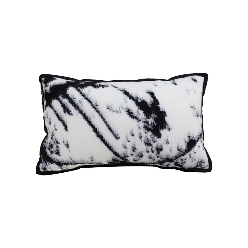 SOGA 30x50cm Black White Leopard Throw Pillowcase 1