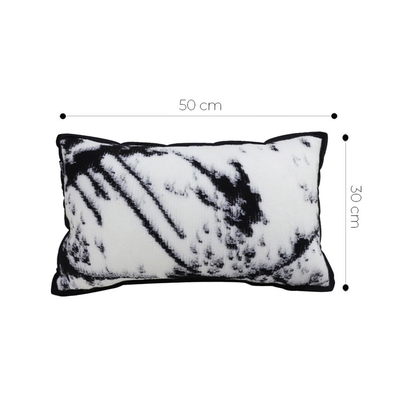 SOGA 30x50cm Black White Leopard Throw Pillowcase 4