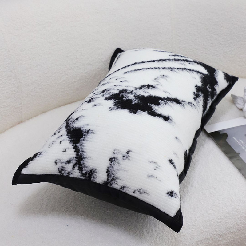 SOGA 30x50cm Black White Leopard Throw Pillowcase 5