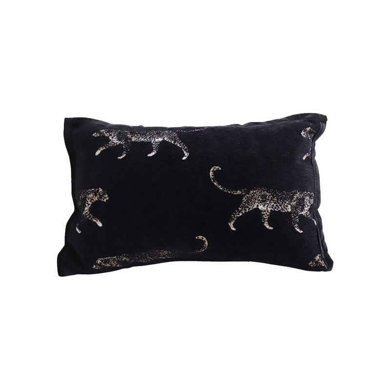 SOGA 30x50cm Elegant Black Panther Embroidered Decorative Pillowcase 1