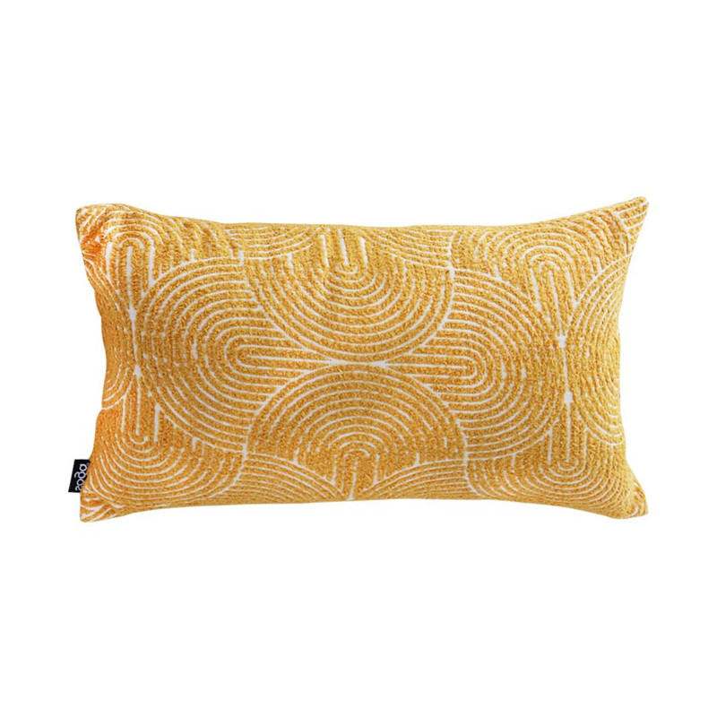 SOGA 30x50cm Mustard Yellow Geometric Lumbar Pillowcase For Home Decor 1