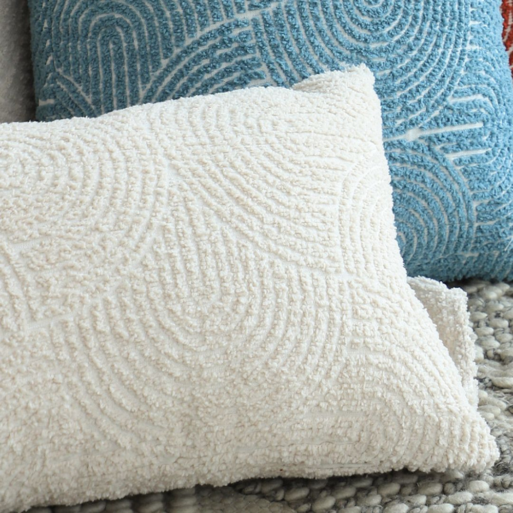 SOGA 30x50cm Embroidered OffWhite Lumbar Pillowcase For Modern Home 4