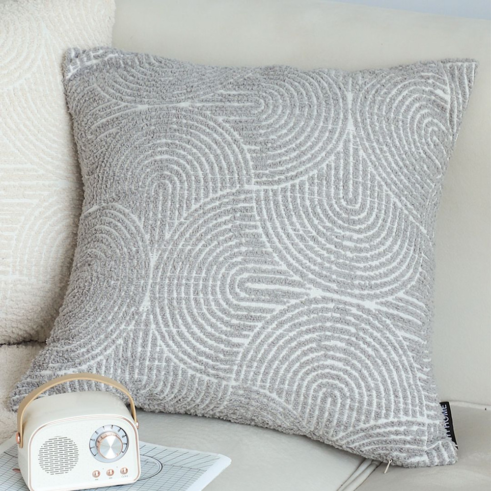 SOGA 45cm Off White Embroidered Decorative Square Pillowcase 2