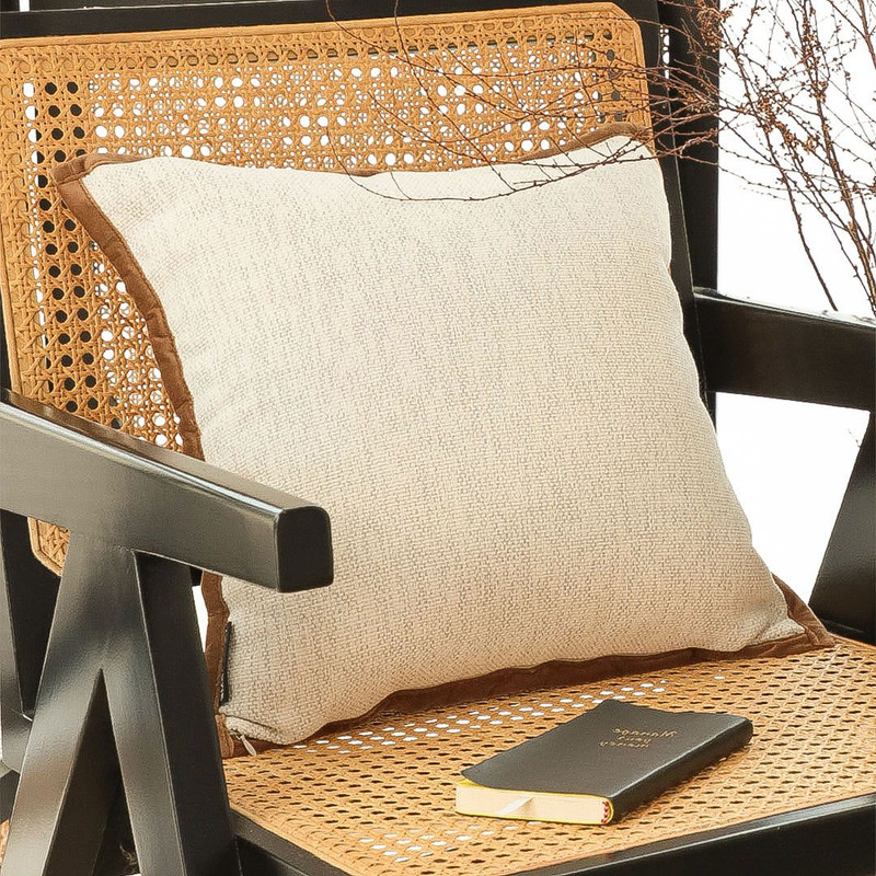 SOGA 45cm Vintage OffWhite Square Decorative Pillowcase 3