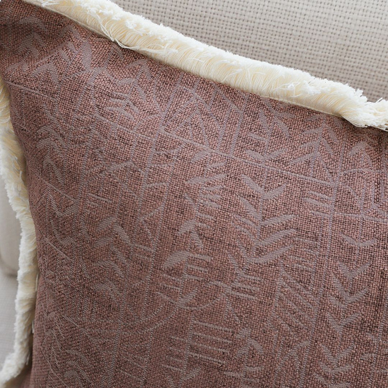 SOGA 45cm Victorian Rose Embroidered Chocolate Pillowcase 2