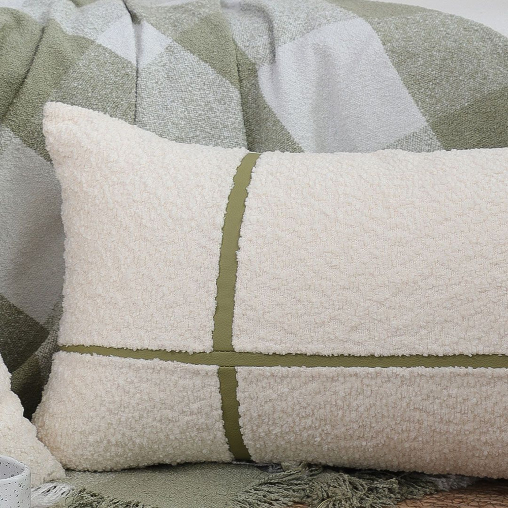 SOGA 30x50cm Cozy Chic Lumbar Pillowcase With Modern Green Stripe 5