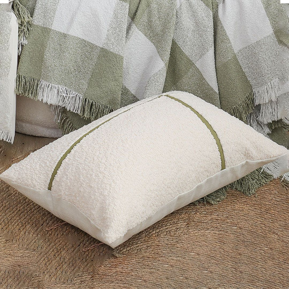 SOGA 30x50cm Cozy Chic Lumbar Pillowcase With Modern Green Stripe 6