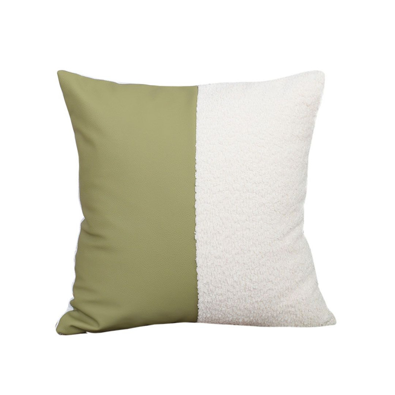 SOGA 45cm Modern TwoTone Green Cream Pillowcase 1