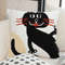 SOGA 45cm Playful Black Cat Silhouette Pillowcase 0