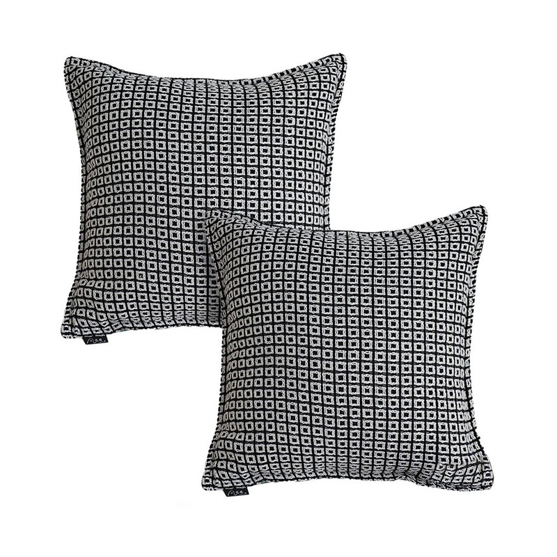 SOGA 2X 45cm Monochrome Black White Decorative Polyester Pillowcase 6
