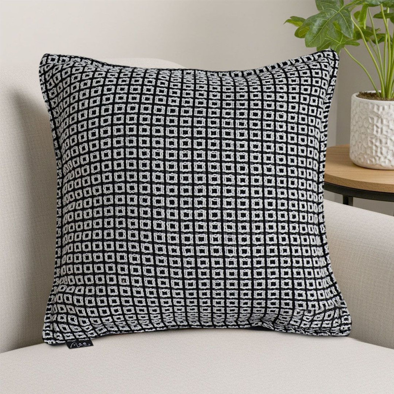 SOGA 2X 45cm Monochrome Black White Decorative Polyester Pillowcase 0