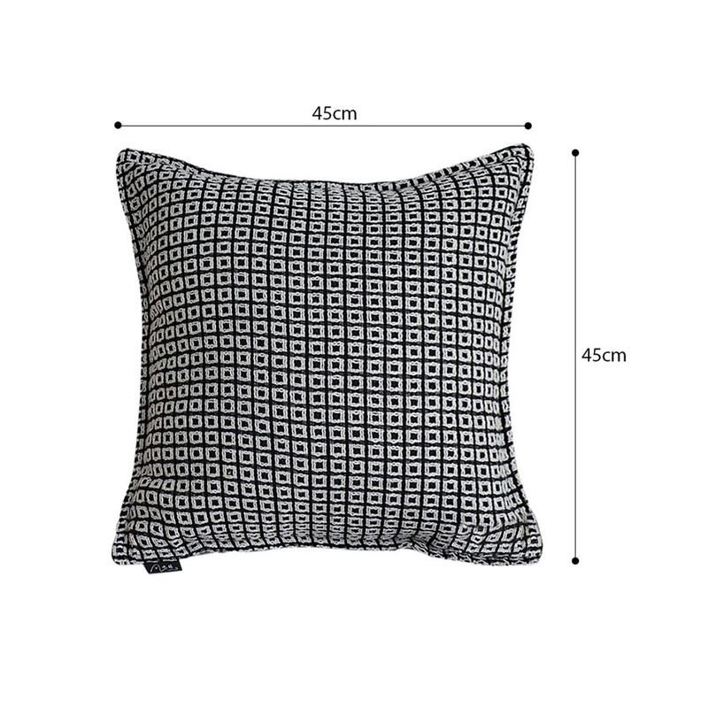 SOGA 2X 45cm Monochrome Black White Decorative Polyester Pillowcase 5